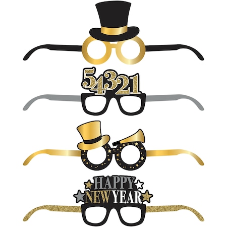 New Year Deluxe Paper Eyeglasses PK24, 24PK